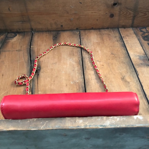 Monet Cross Body Handbag Red Faux Leather Purse - Picture 6 of 8